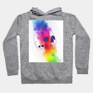 💀🎨Crazy beautiful halloween skull design skeleton - colorful, painting, psychedelic Hoodie